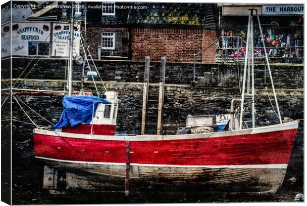 Red Boat Canvas Print by Lee Kershaw
