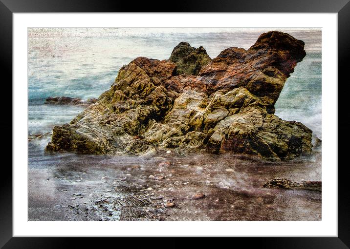 Sea Rocks Framed Mounted Print by Lee Kershaw