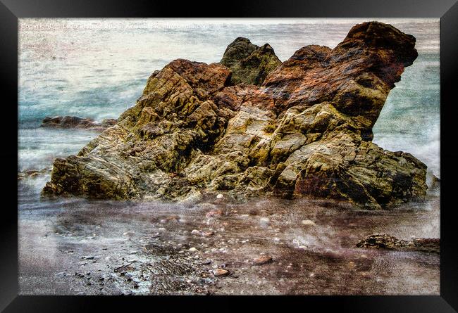 Sea Rocks Framed Print by Lee Kershaw