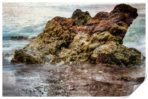 Sea Rocks Print by Lee Kershaw