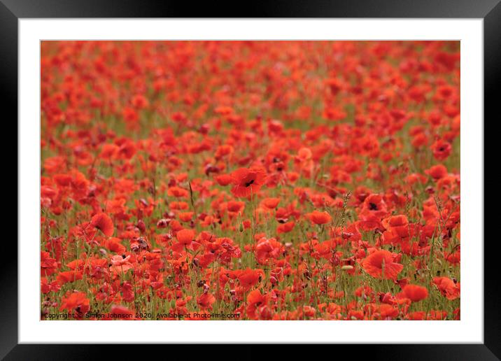 More Poppies Framed Mounted Print by Simon Johnson