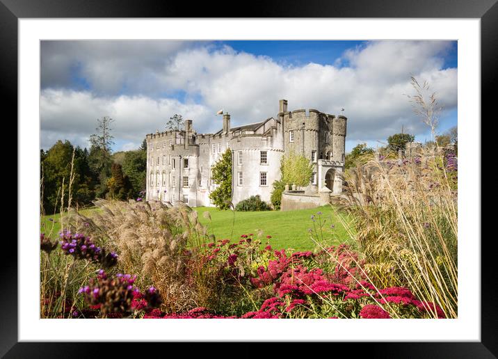 Picton Castle - Through the Flower Bed  Framed Mounted Print by Paddy Art