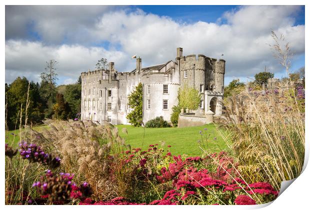 Picton Castle - Through the Flower Bed  Print by Paddy Art