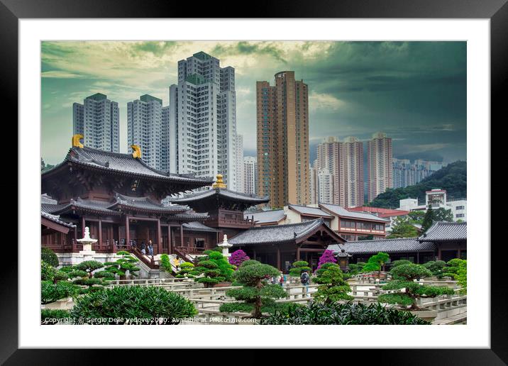 Nan Lian park in Hong Kong  Framed Mounted Print by Sergio Delle Vedove