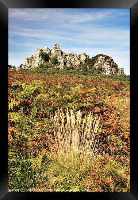 Towards Roche Rock Framed Print by Andrew Ray