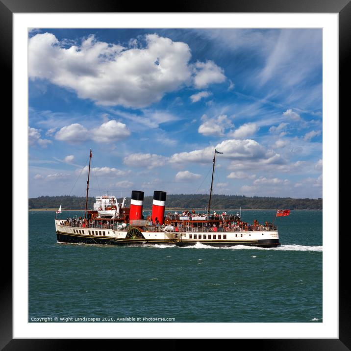 PS Waverley In The Solent Framed Mounted Print by Wight Landscapes