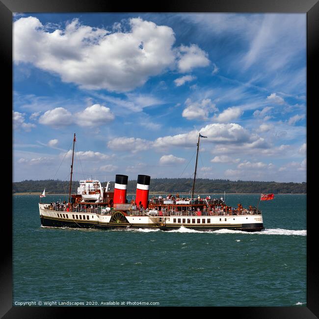 PS Waverley In The Solent Framed Print by Wight Landscapes