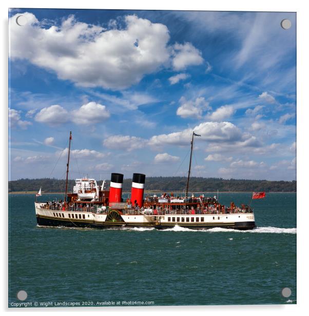 PS Waverley In The Solent Acrylic by Wight Landscapes