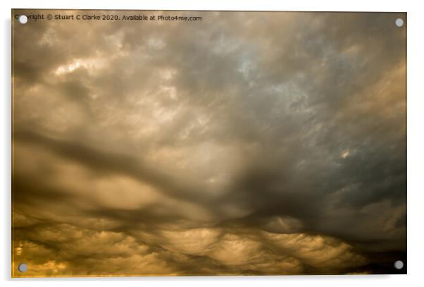 Asperitas clouds Acrylic by Stuart C Clarke