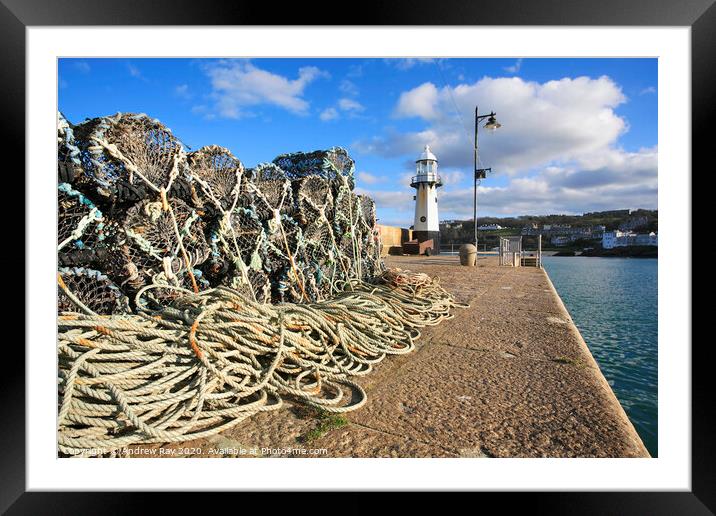 Smeaton's Pier (St Ives) Framed Mounted Print by Andrew Ray