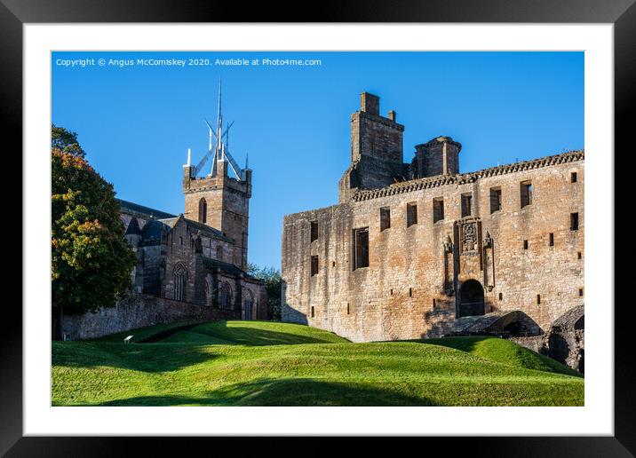 St Michael's Parish Church and Linlithgow Palace Framed Mounted Print by Angus McComiskey