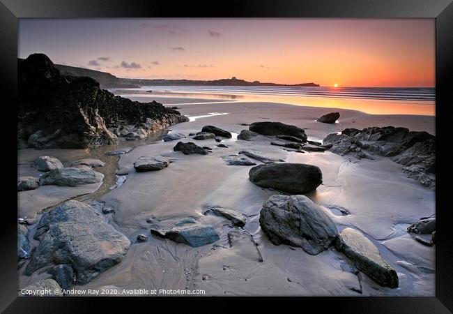 Lusty Glaze (Newquay) Framed Print by Andrew Ray