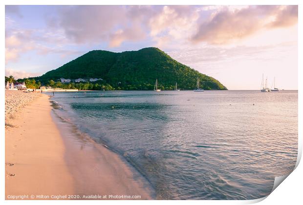 Reduit Beach, St Lucia Print by Milton Cogheil