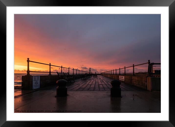 "Radiant Dawn Over Littlehampton Pier" Framed Mounted Print by Mel RJ Smith