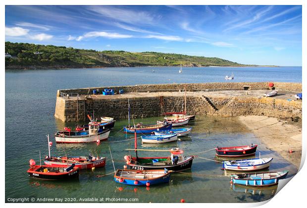 Coverack Harbour Print by Andrew Ray