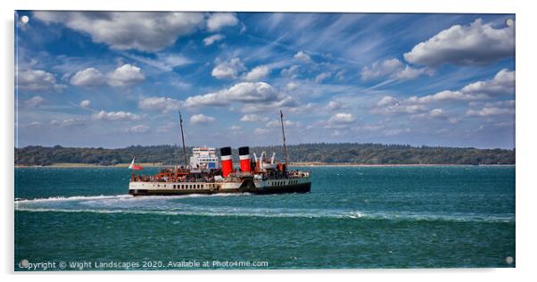 PS Waverley In The Solent Acrylic by Wight Landscapes