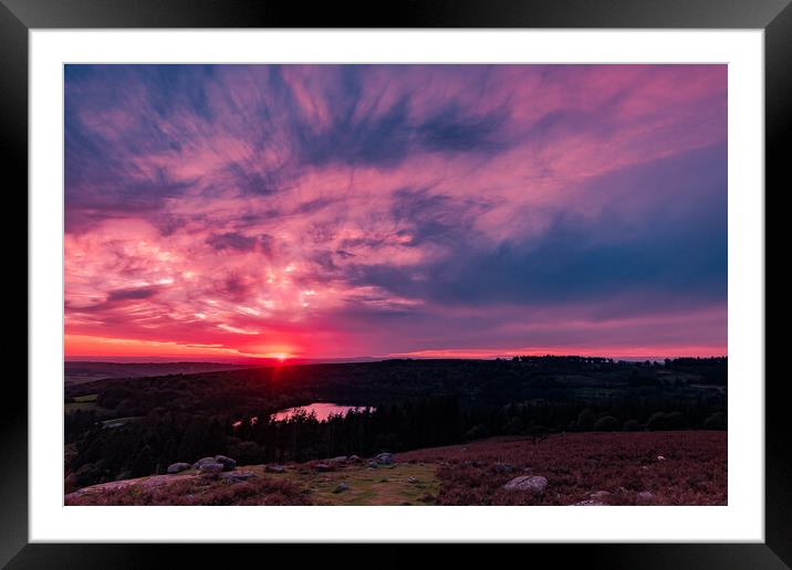 Fire in the Sky 3 Framed Mounted Print by David Martin
