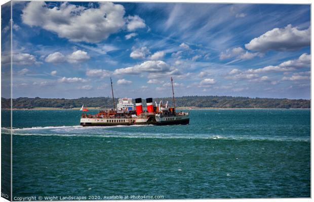 PS Waverley Round The Island Cruise Canvas Print by Wight Landscapes
