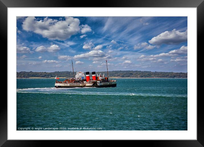 PS Waverley Round The Island Cruise Framed Mounted Print by Wight Landscapes