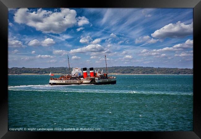 PS Waverley Round The Island Cruise Framed Print by Wight Landscapes