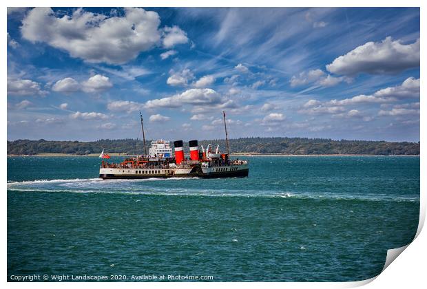 PS Waverley Round The Island Cruise Print by Wight Landscapes