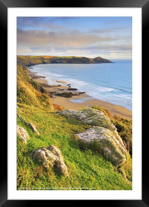 Whitsand Bay Framed Mounted Print by Andrew Ray