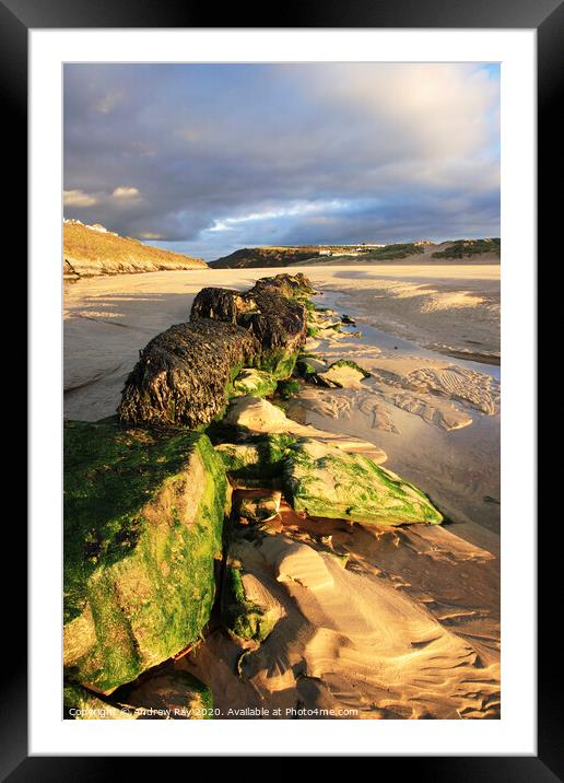Crantock Framed Mounted Print by Andrew Ray