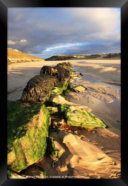 Crantock Framed Print by Andrew Ray