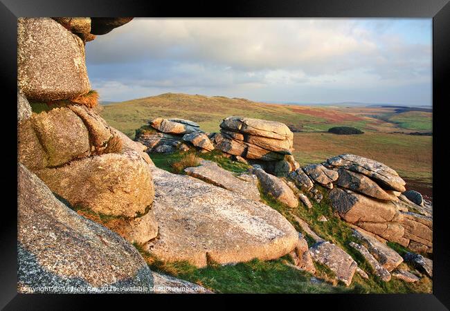 Roughtor Rocks Framed Print by Andrew Ray