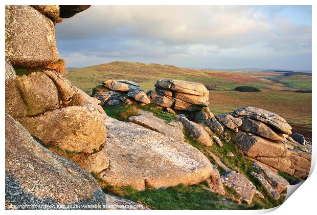 Roughtor Rocks Print by Andrew Ray