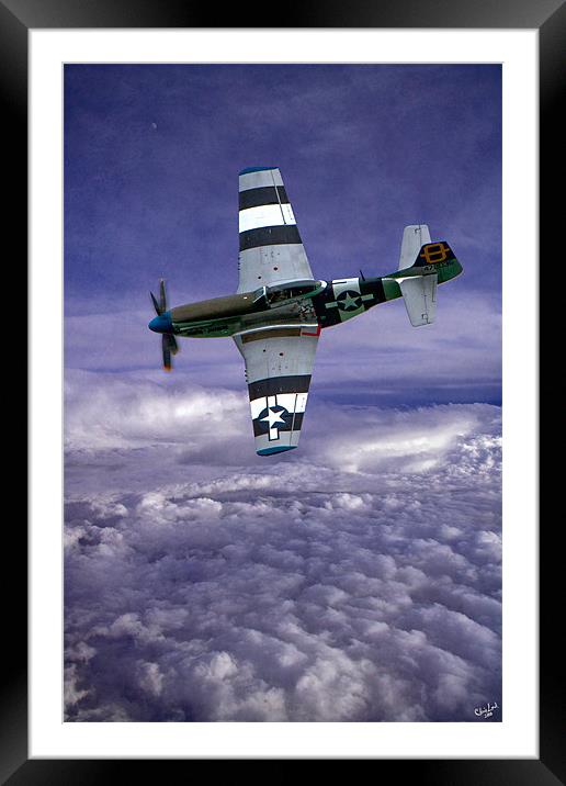 On Patrol, P51 Mustang Framed Mounted Print by Chris Lord