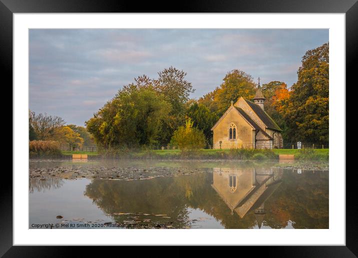 "Serenity Reflected: St. Leonards Church in Hartle Framed Mounted Print by Mel RJ Smith