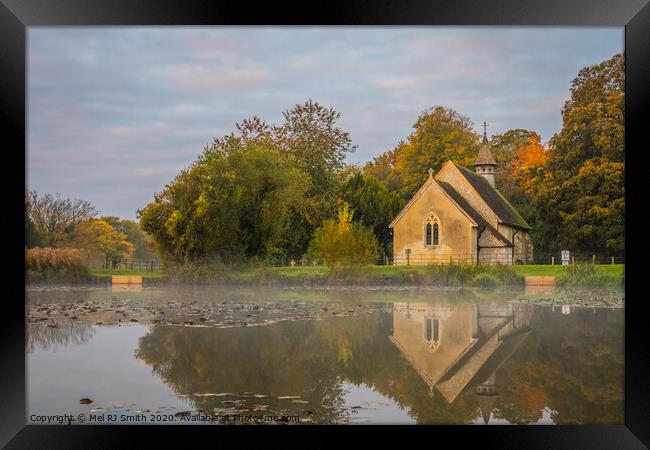 "Serenity Reflected: St. Leonards Church in Hartle Framed Print by Mel RJ Smith