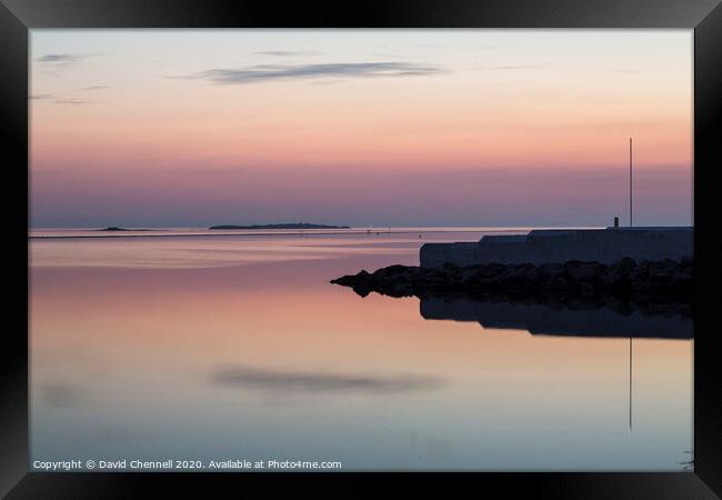 West Kirby Sunset Reflection Framed Print by David Chennell