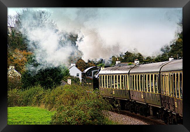 Riding The Steam Train Framed Print by Peter F Hunt