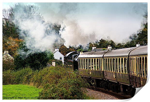 Riding The Steam Train Print by Peter F Hunt