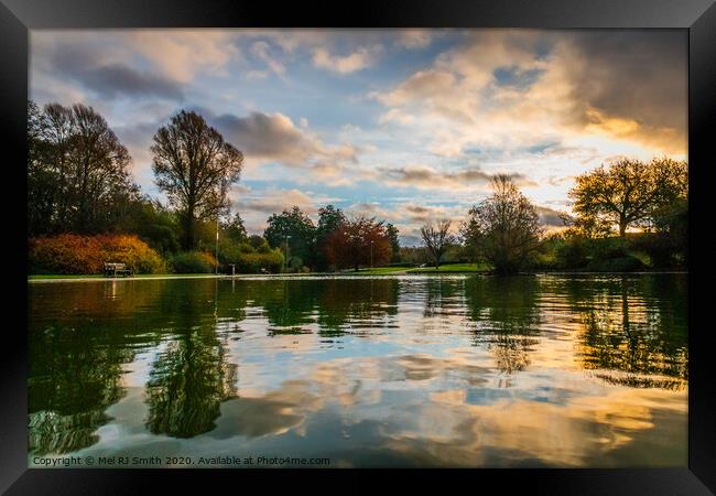 Tranquil Serenity: Autumn's Embrace Framed Print by Mel RJ Smith