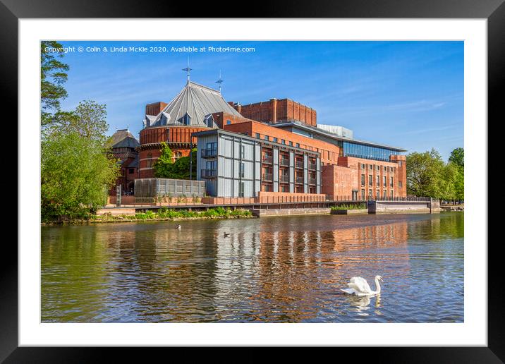 Stratford upon Avon Royal Shakespeare Theatre Framed Mounted Print by Colin & Linda McKie