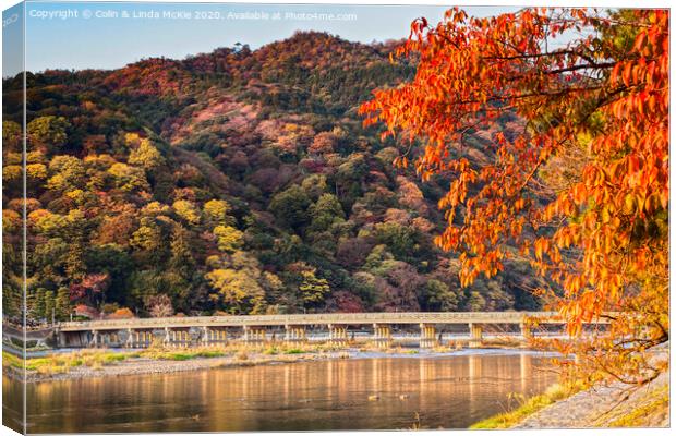 Autumn at Arashiyama, Kyoto, Japan Canvas Print by Colin & Linda McKie