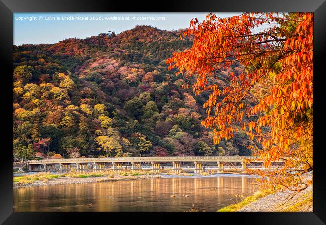Autumn at Arashiyama, Kyoto, Japan Framed Print by Colin & Linda McKie