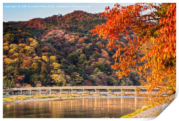 Autumn at Arashiyama, Kyoto, Japan Print by Colin & Linda McKie