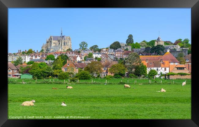 Arundel town & cathedral Framed Print by Geoff Smith