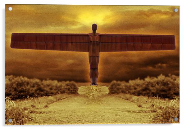 Angel Of The North Acrylic by Kevin Tate