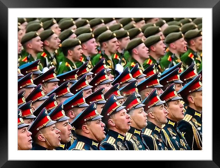 Victory Day Parade Framed Mounted Print by Dave Williams