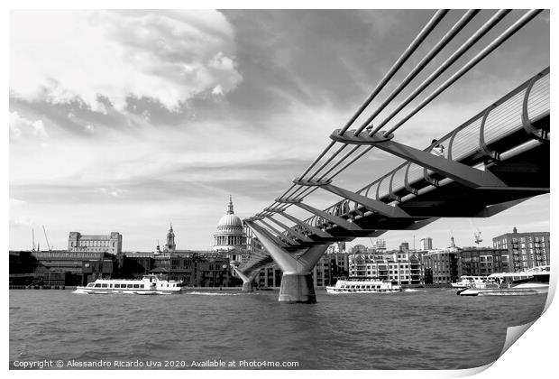 River Thames  - London Print by Alessandro Ricardo Uva