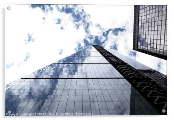 The skyscraper - London Acrylic by Alessandro Ricardo Uva
