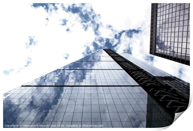 The skyscraper - London Print by Alessandro Ricardo Uva
