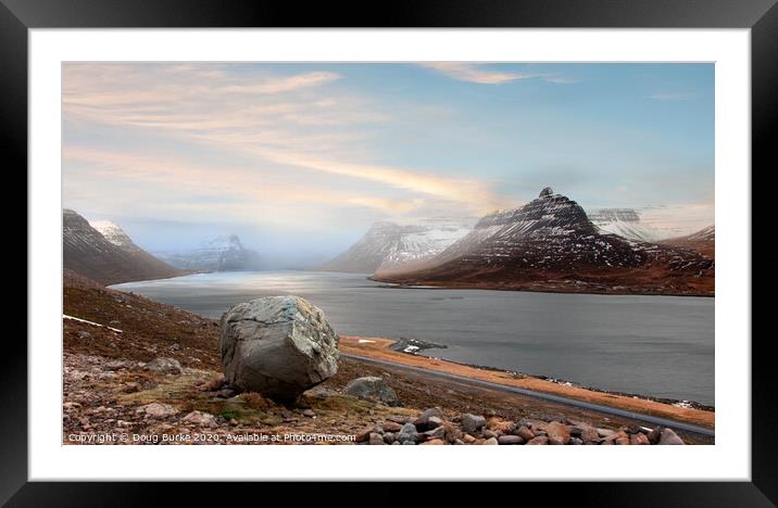 Iceland Fjords Framed Mounted Print by Doug Burke