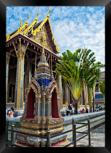 One of the many shrines at The Grand Palace, Bangkok, Thailand. Framed Print by Peter Bolton