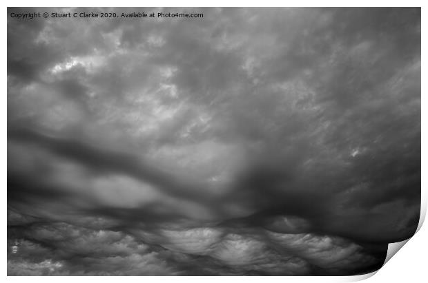Asperitas clouds Print by Stuart C Clarke